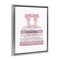 Stupell Industries Pastel Pink Heels & Books Framed Floater Canvas Wall Art